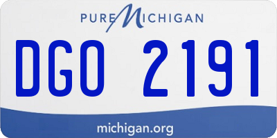 MI license plate DGO2191