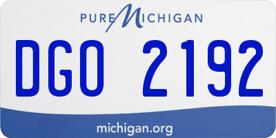 MI license plate DGO2192