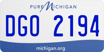MI license plate DGO2194