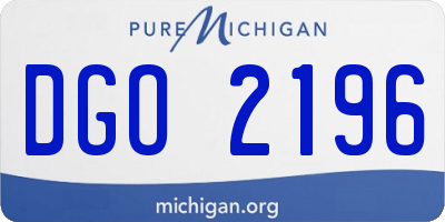 MI license plate DGO2196