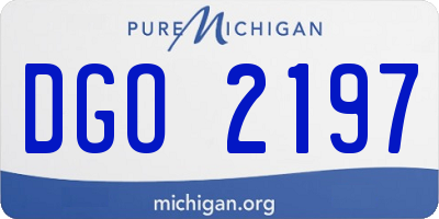 MI license plate DGO2197