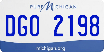 MI license plate DGO2198