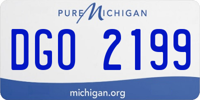 MI license plate DGO2199