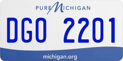 MI license plate DGO2201