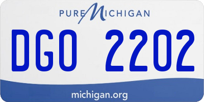 MI license plate DGO2202