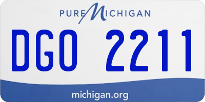 MI license plate DGO2211