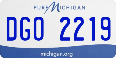 MI license plate DGO2219