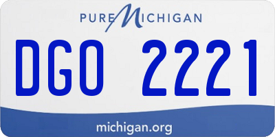 MI license plate DGO2221