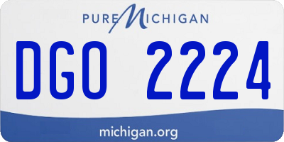 MI license plate DGO2224