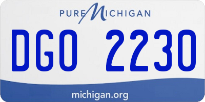 MI license plate DGO2230
