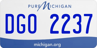 MI license plate DGO2237