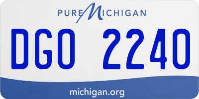 MI license plate DGO2240