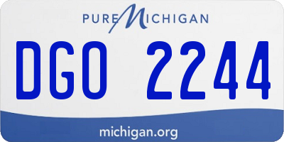 MI license plate DGO2244