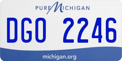 MI license plate DGO2246