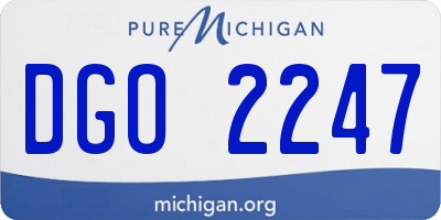 MI license plate DGO2247