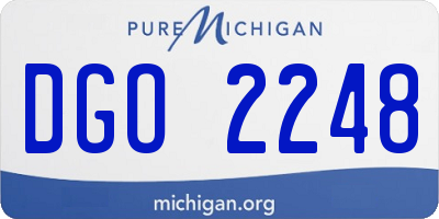 MI license plate DGO2248