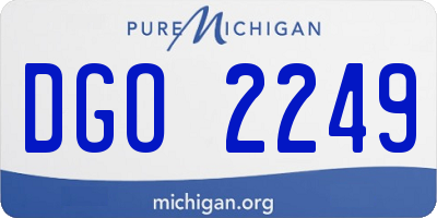 MI license plate DGO2249