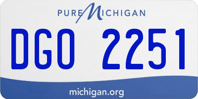 MI license plate DGO2251