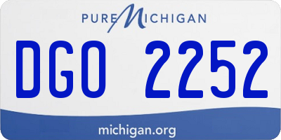 MI license plate DGO2252