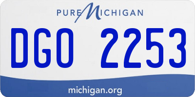 MI license plate DGO2253