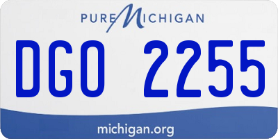 MI license plate DGO2255