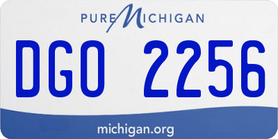 MI license plate DGO2256