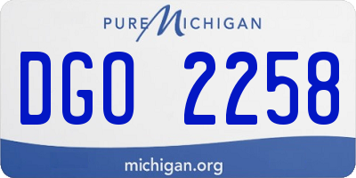 MI license plate DGO2258