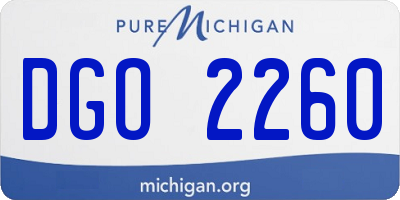 MI license plate DGO2260
