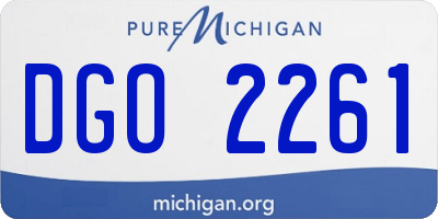 MI license plate DGO2261