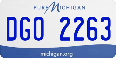 MI license plate DGO2263
