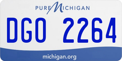 MI license plate DGO2264