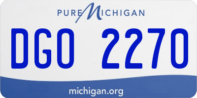 MI license plate DGO2270
