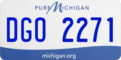 MI license plate DGO2271