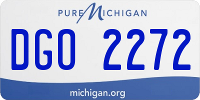MI license plate DGO2272