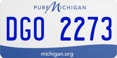 MI license plate DGO2273