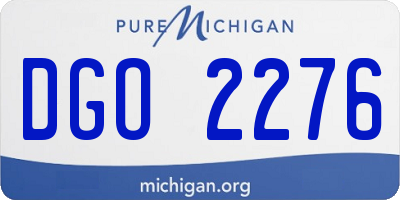 MI license plate DGO2276