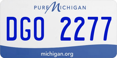 MI license plate DGO2277