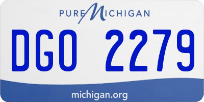 MI license plate DGO2279