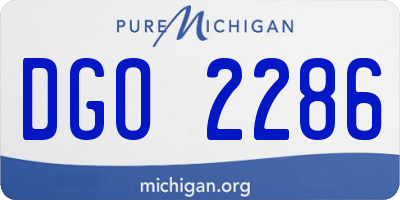 MI license plate DGO2286