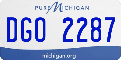 MI license plate DGO2287
