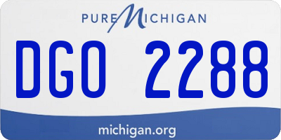 MI license plate DGO2288