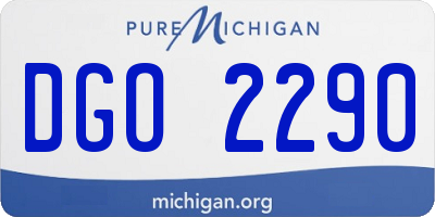 MI license plate DGO2290