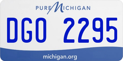 MI license plate DGO2295
