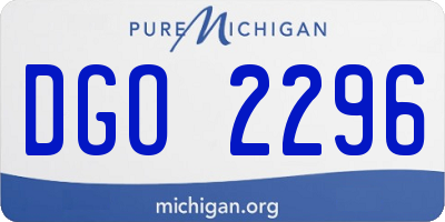 MI license plate DGO2296