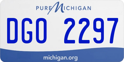 MI license plate DGO2297