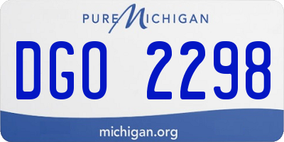 MI license plate DGO2298