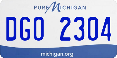 MI license plate DGO2304