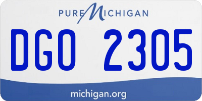 MI license plate DGO2305