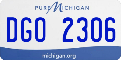 MI license plate DGO2306