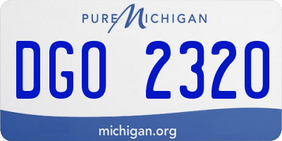 MI license plate DGO2320